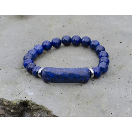Armband aus natürlichen Lapislazuli-Perlen 8 mm.