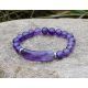Natürliches Amethyst-Perlenarmband 8 mm.
