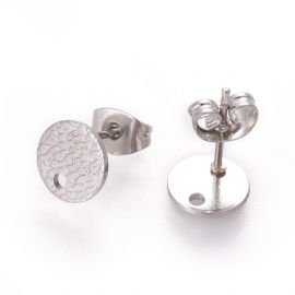 Nerūsējošā tērauda 304 auskaru āķi 8mm. 2 pāri
