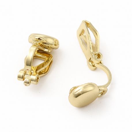 Accessories for jewelry - Metal clip blanks. Gold color size 15x7x9 mm 1 pair