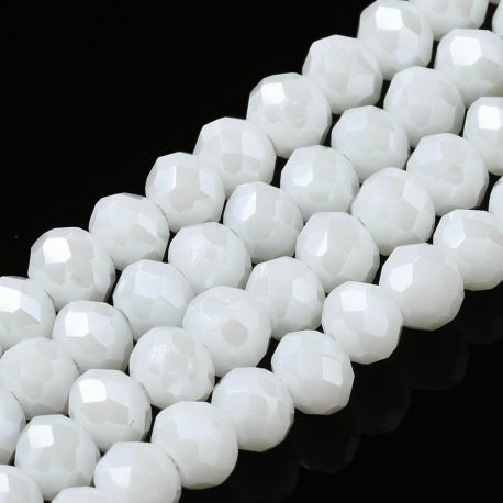 Stikla krelles 6x5 mm. 1 pavediens