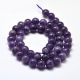 Natural Amethyst beads 6 mm. 1 thread