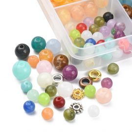 Set of beads for piercing beads: 8 mm (~200 pcs), ~6 mm (~45 pcs), ~10 mm (~19 pcs). 1 set