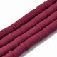 Polymertonperlen. Alpenveilchen Farbe Heishi Größe 8x05-1 mm 1 Strang