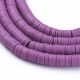 Polymer clay beads. Purple heishi size 8x05-1 mm 1 strand