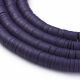 Polymer clay beads. Dark purple heishi size 8x05-1 mm 1 strand