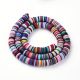 Polymer clay beads 8x0.5-1 mm. 1 thread