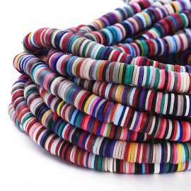 Polymer clay beads 8x0.5-1 mm. 1 thread