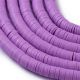 Polymer clay beads. Rich lilac color heishi size 8x05-1 mm 1 strand