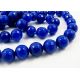 Sapphire stone beads, blue, 10 mm
