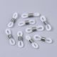 Silicone glasses holder. White metal part stainless steel 304 size 20x5 mm 6 pcs 1 bag