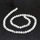 Natural Selenite beads 6 mm. 1 thread