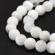 Natural Selenite beads 6 mm. 1 thread