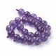Natürliche Amethystperlen 8 mm. 1 Thread