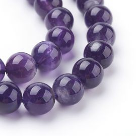 Natürliche Amethystperlen 8 mm. 1 Thread