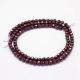 Natural garnet beads 4 mm. 1 thread