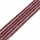 Glass beads. Cherry (burgundy) color round edged transparent size 2 mm 1 strand