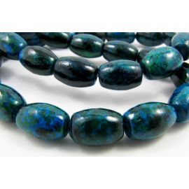 Azurito chrizokola karoliukai 12x8 mm AK0281