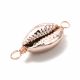 SHELL sink dispenser. Rose gold metallized size 32-28x12-10x7-6 mm 2 pcs 1 bag