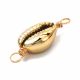 SHELL sink dispenser. Gold color metallized size 32-28x12-10x7-6 mm 2 pcs 1 bag