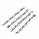 Stainless steel 304 extension chain. Black color length length ~45-52 mm size 45x25 mm 5 pcs 1 bag