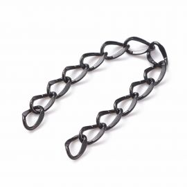 Stainless steel 304 extension chain 4.5x2.5mm. 5 pcs