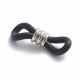 Silikoonist prillide hoidja. Must metallist detail roostevaba teras 302 hall suurus 20x5 mm 4 tk 1 kott