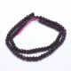 Natural garnet beads 4x3 mm. 1 thread