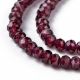 Natural garnet beads 3x2 mm. 1 thread