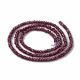 Natural garnet beads 3x2 mm. 1 thread