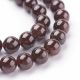 Natural garnet beads 6 mm. 1 thread