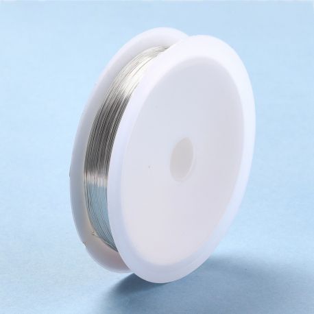 Copper wire. Silver-colored coil ~6 m 1 coil
