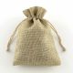 Synthetic canvas gift bag. Beige size 18x13 cm 2 pcs 1 bag