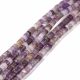 Natural Amethyst Beads. Violet-gray-yellow colored rondels, partially transparent, size 4x2 mm, 1 thread