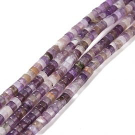 Natural Amethyst beads 4x2 mm. 1 thread