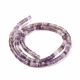 Dabīgā ametista krelles 4x2 mm. 1 pavediens