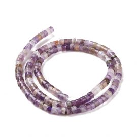 Dabīgā ametista krelles 4x2 mm. 1 pavediens