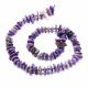 Natural Charoite beads 15-9x12-7x4-1.5 mm. 1 thread