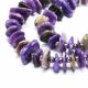 Natural Charoite beads 15-9x12-7x4-1.5 mm. 1 thread