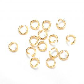 Nerūdijančio plieno 304 atviras žiedelis ~5x0,8 mm., 20 vnt.