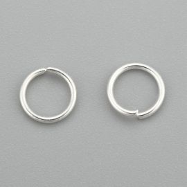 Nerūdijančio plieno 304 atviras viengubas žiedelis ~5x0,6 mm., 10 vnt.