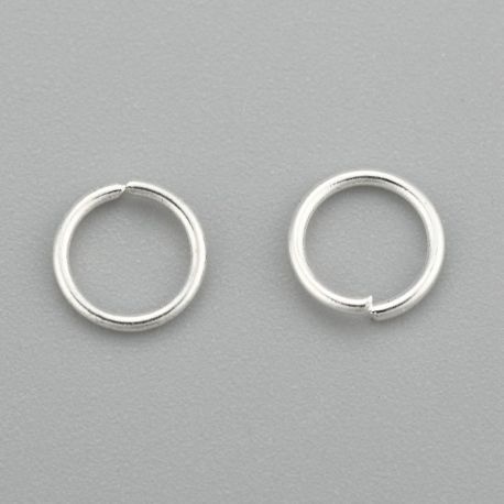 Nerūdijančio plieno 304 atviras viengubas žiedelis ~5x0,6 mm., 10 vnt.