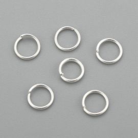 Nerūdijančio plieno 304 atviras viengubas žiedelis ~5x0,6 mm., 10 vnt.