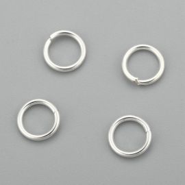 Nerūdijančio plieno 304 atviras viengubas žiedelis ~7x1 mm., 10 vnt.