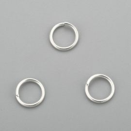 Nerūdijančio plieno 304 atviras viengubas žiedelis ~8x1 mm., 10 vnt.