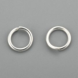 Nerūdijančio plieno 304 atviras viengubas žiedelis ~5x0,8 mm., 20 vnt.