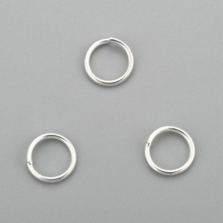 Nerūdijančio plieno 304 atviras viengubas žiedelis 6x0,8 mm., 10 vnt.