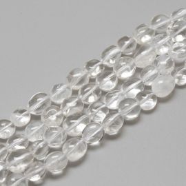 Natūralūs Kvarco karoliukai 15x4 mm., 1 gija