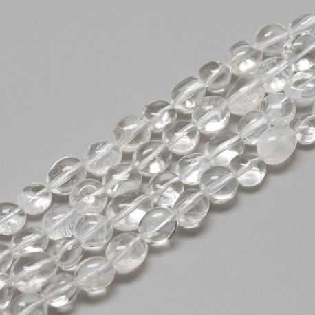 Natūralūs Kvarco karoliukai 15x4 mm., 1 gija