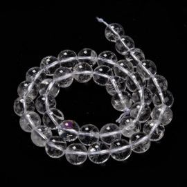 Natūralūs Kvarco karoliukai 10 mm., 1 gija